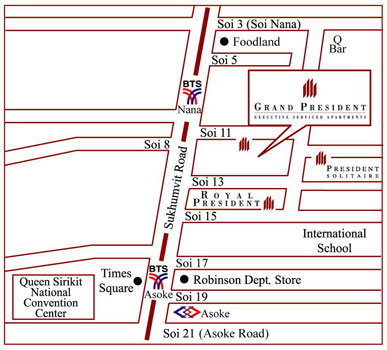 Grand President Bangkok Executive Serviced Apartments Hotel